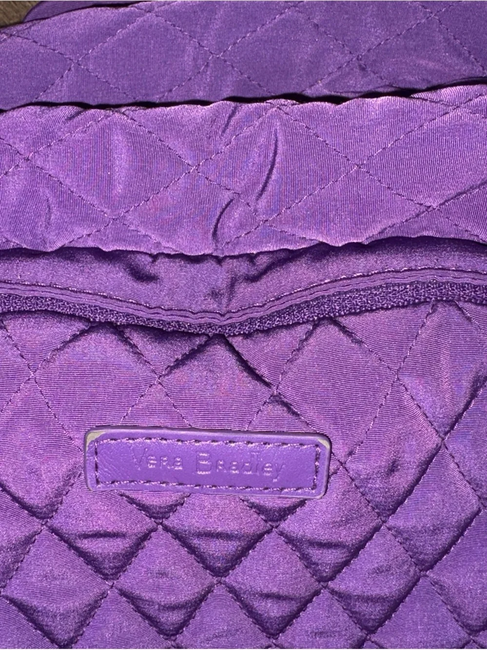 Vera Bradley Quilted Backpack in Bright Purple